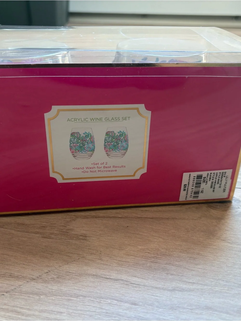 Lilly Pulitzer Acrylic Wine Glass Set